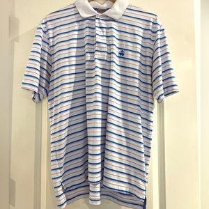 BROOKS BROTHERS Striped Performance Polo, size L